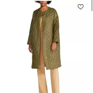 Steve Madden Emerson Size XL Button Front Puffer Coat Jacket Green